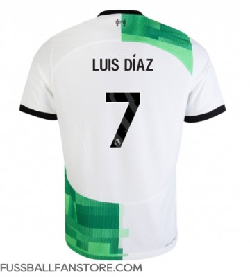 Liverpool Luis Diaz #7 Replik Auswärtstrikot 2023-24 Kurzarm